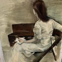 Painting inspired by Psalm 45:1