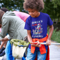 3Santas gone fishing blue • Uniqity