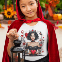 White tee with on girl • Uniqity